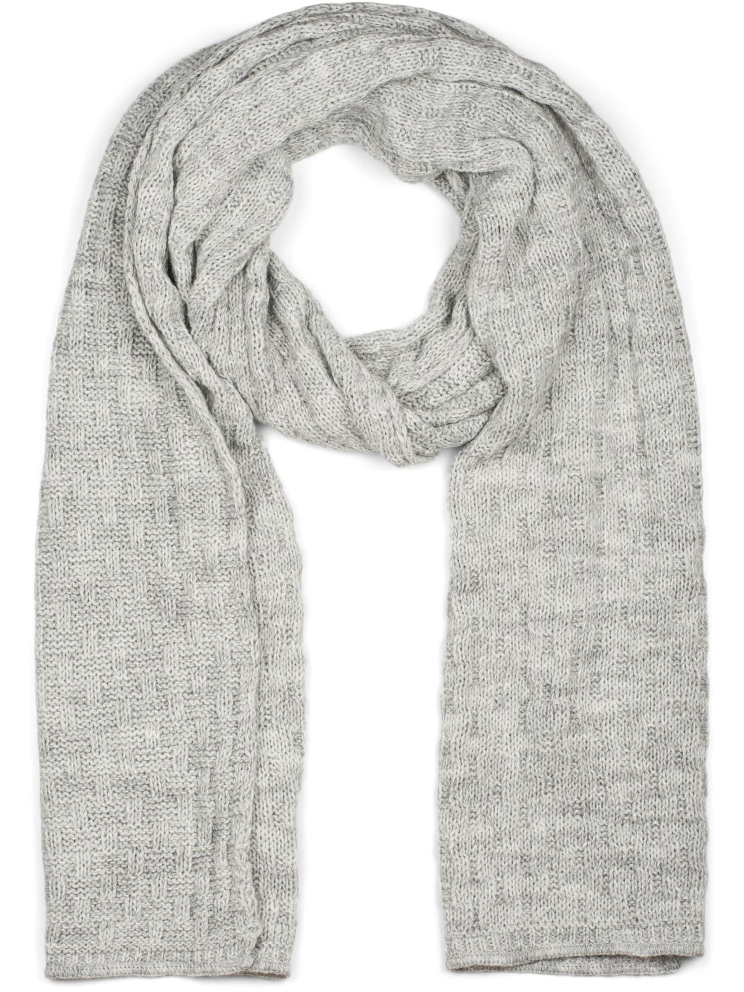 styleBREAKER Schal 'Strick Schal mit Flecht Muster'‌‌ in One Size in hellgrau, Produktansicht