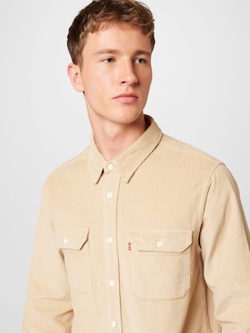 LEVI'S ® Regular Fit Hemd 'Classic Worker Corduroy Shirt' in Beige