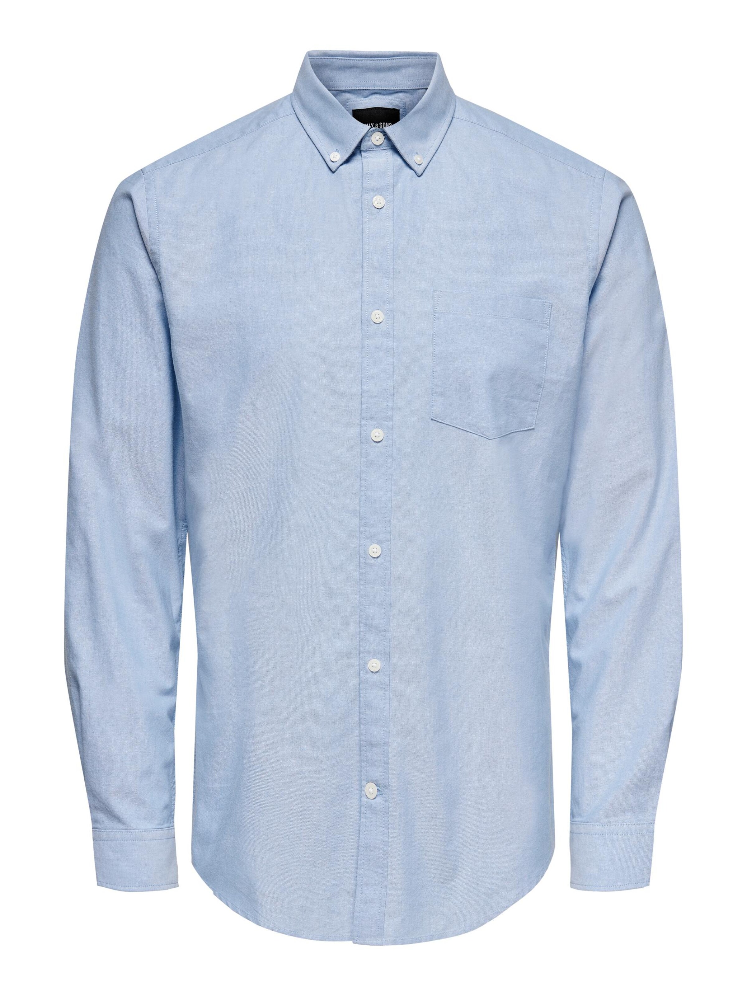 Only & Sons Regular fit Button Up Shirt 'Neil' in Blue: front