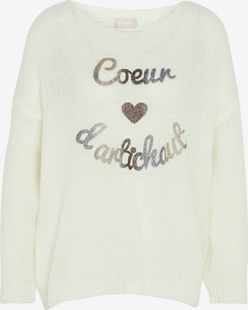 Cassis Sweater in White: front