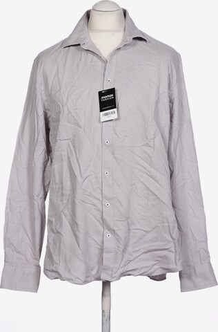 HECHTER PARIS Button Up Shirt in XL in Grey: front