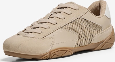 Bershka Matalavartiset tennarit 'DEPORTIVO FINO ARENA' värissä hiekka / valkoinen, Tuotenäkymä