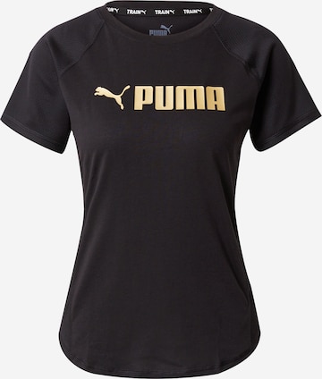 T-shirt fonctionnel PUMA en noir : devant
