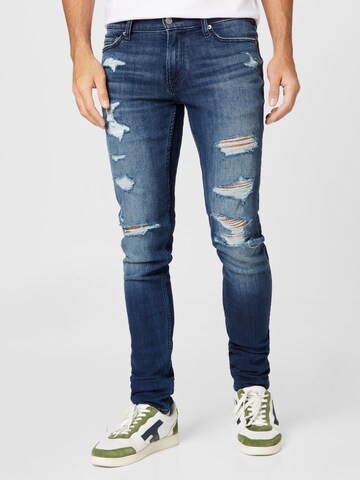 Regular Jeans de la HOLLISTER pe albastru: față