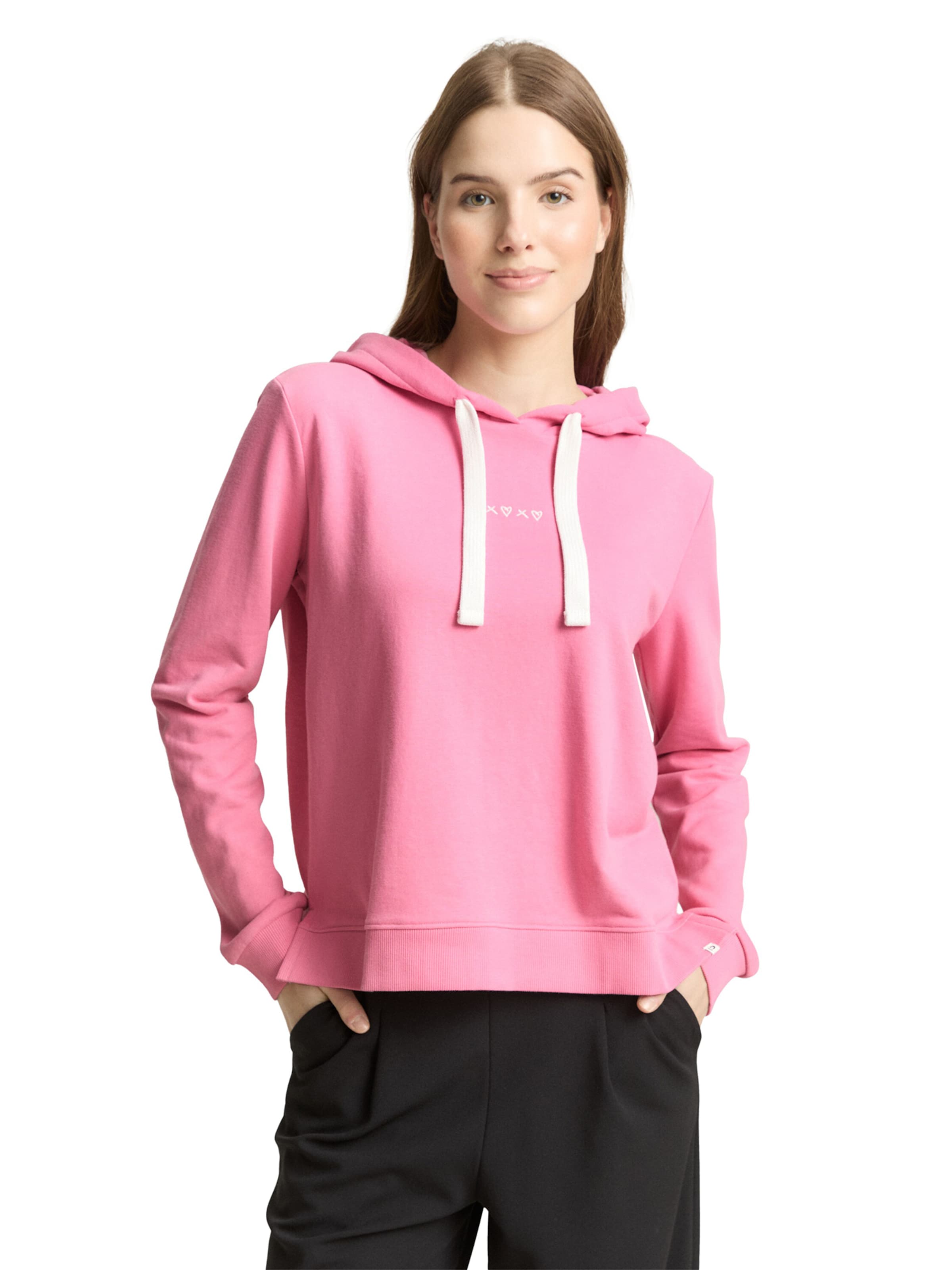 TOM TAILOR DENIM Sweatshirt in Pink: front