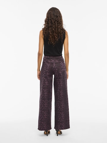 VILA Wide leg Jeans in Rood