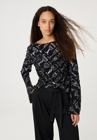Fabienne Chapot Blouse in Zwart: voorkant