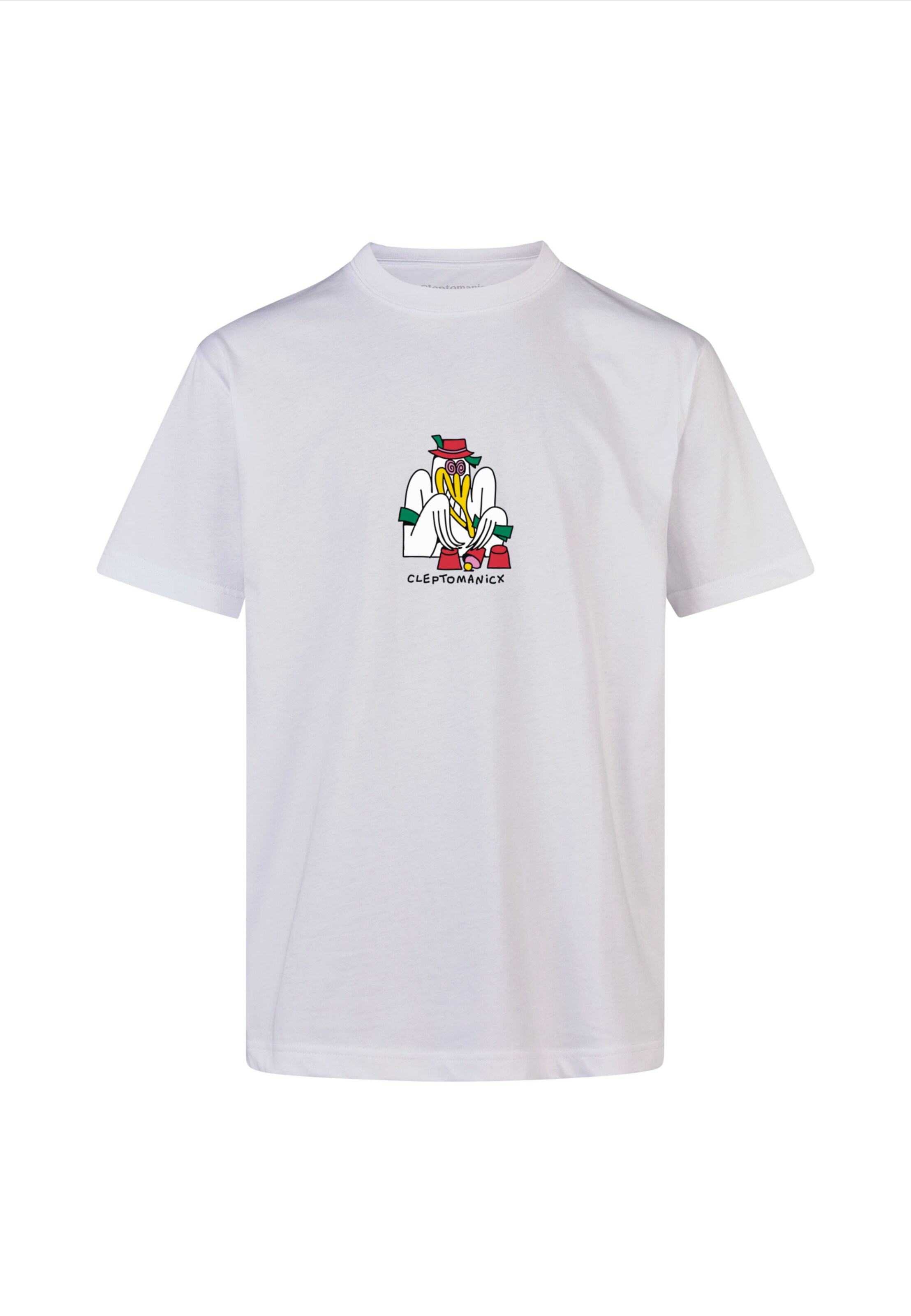 T-Shirt Cleptomanicx en blanc : devant