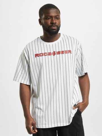 ROCAWEAR T-shirt 'Coles' i vit: framsida