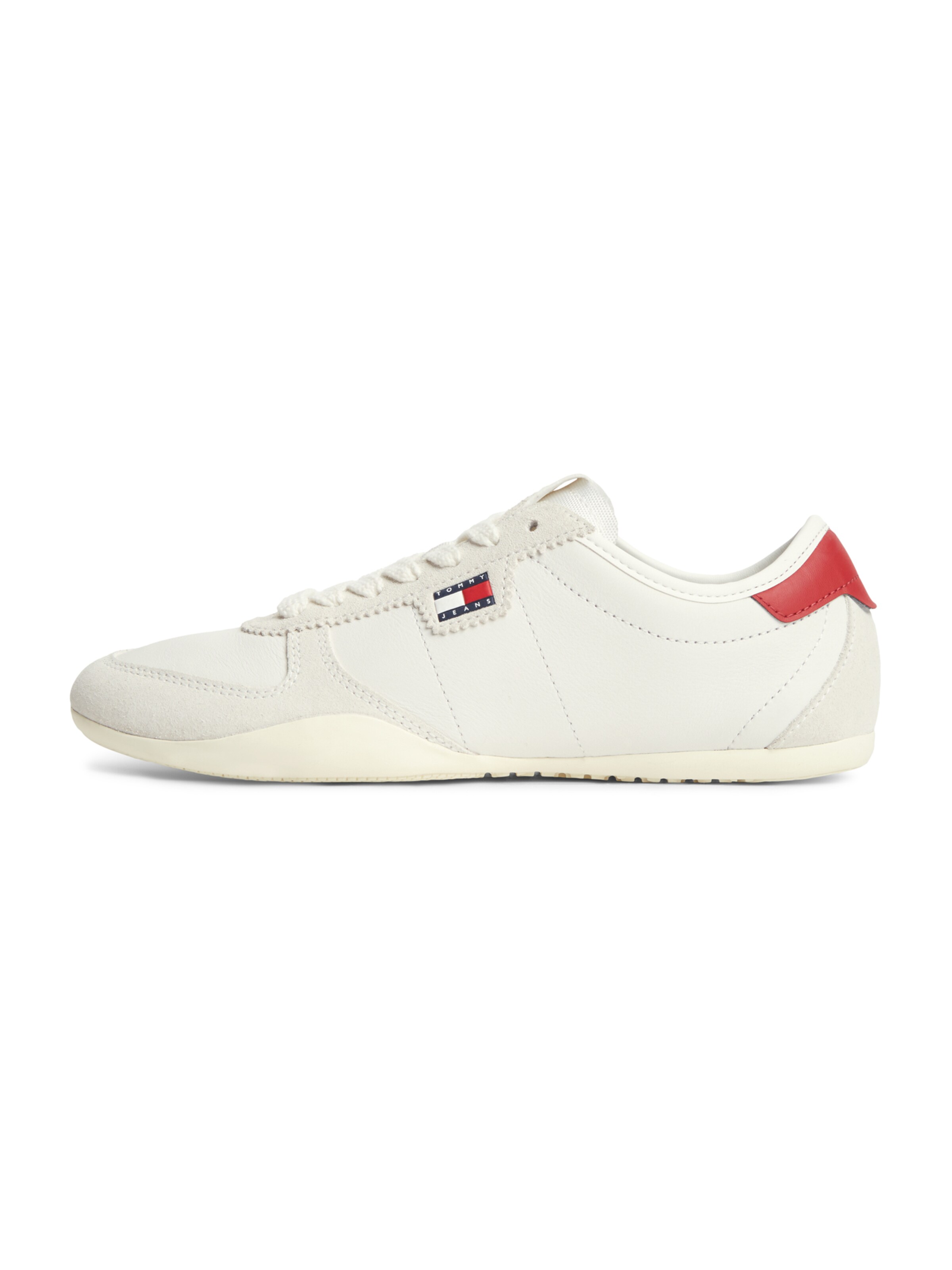 Sneaker low de la Tommy Jeans pe alb: față