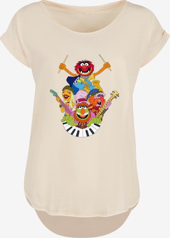 F4NT4STIC Shirt 'Disney Muppets Dr.Teeth And The Electric Mayhem' in Beige: voorkant