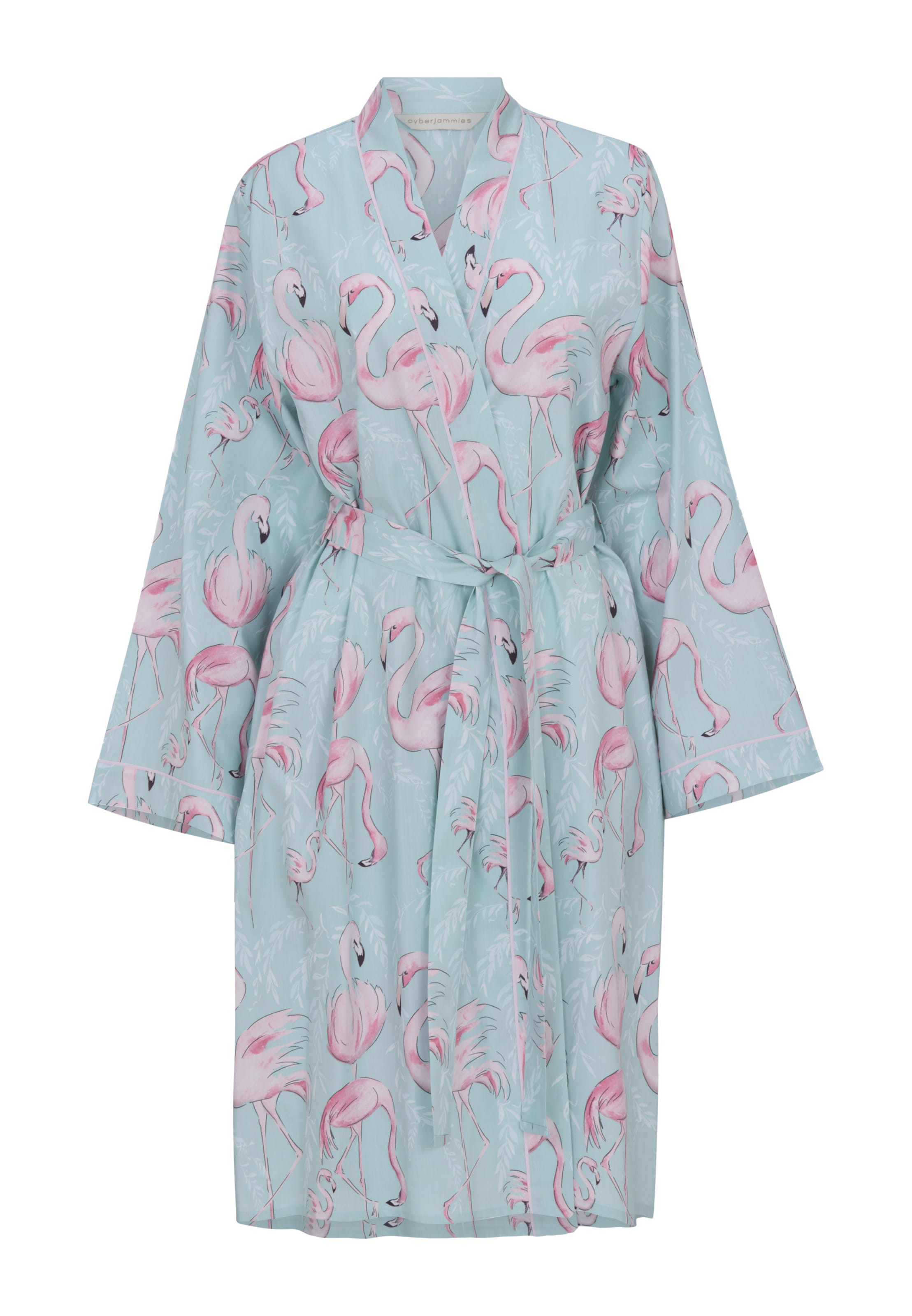 Cyberjammies Ochtendjas 'Francesca' in de kleur Mintgroen / Rosa, Productweergave