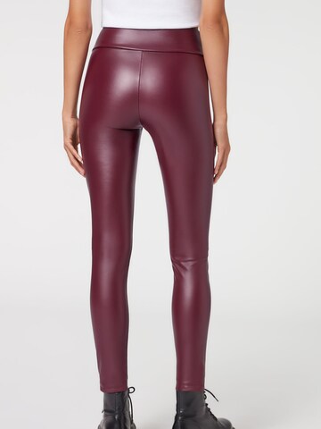 CALZEDONIA Skinny Leggings 'thermo' in Rot