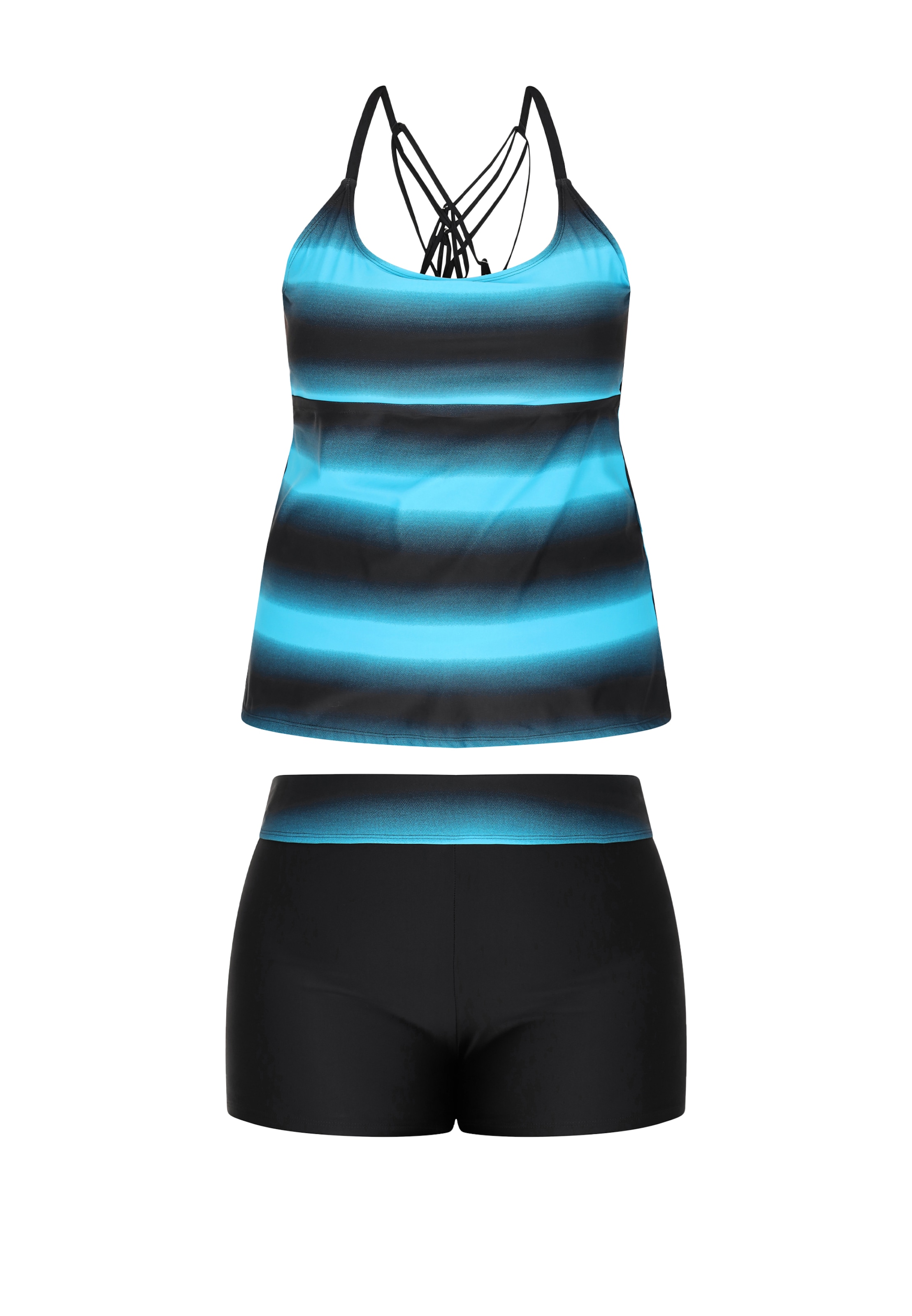 SANIKA - Bustier Tankini en azul: frente