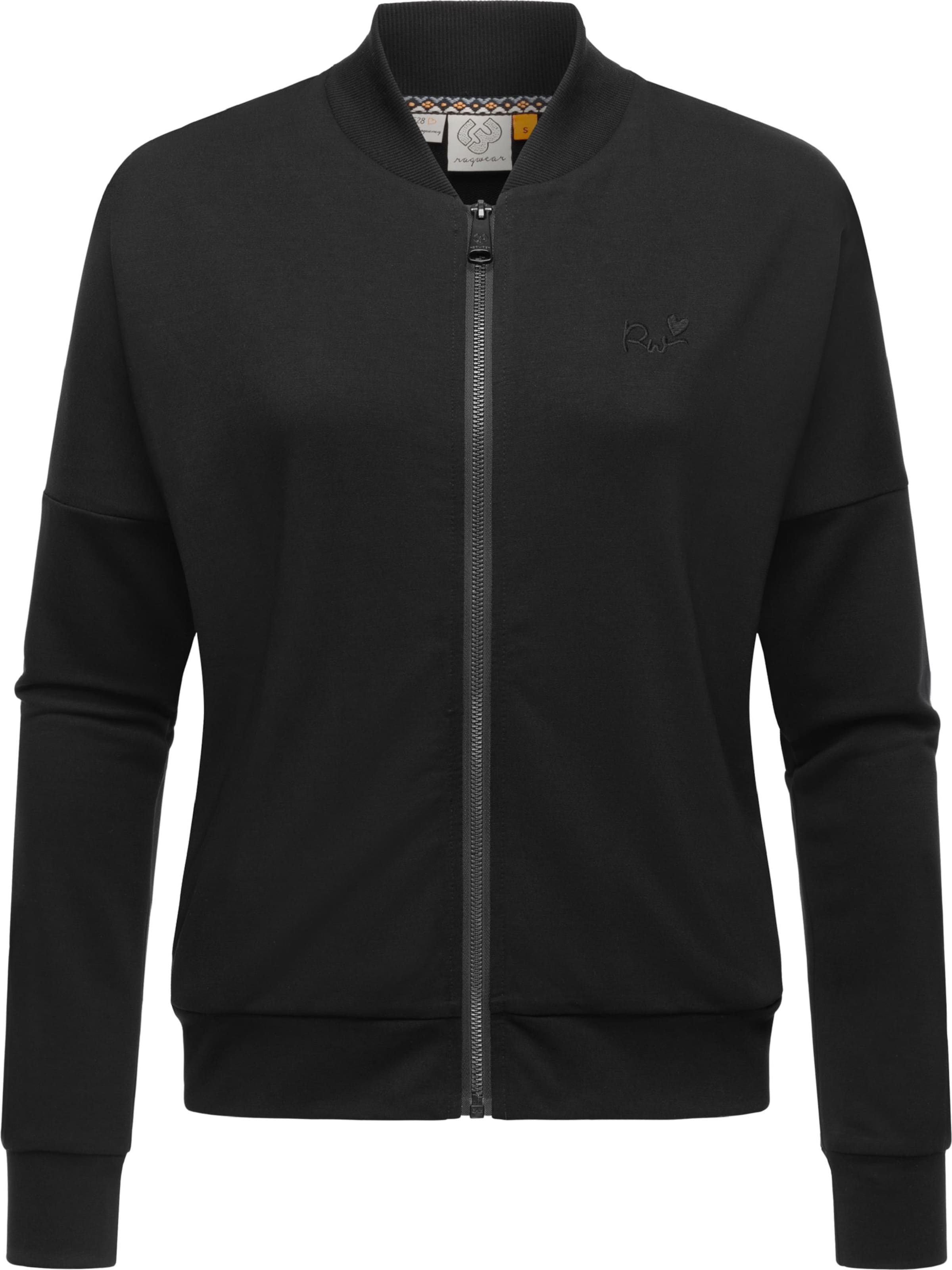 Ragwear Sweat jacket 'Doron' in Black: front
