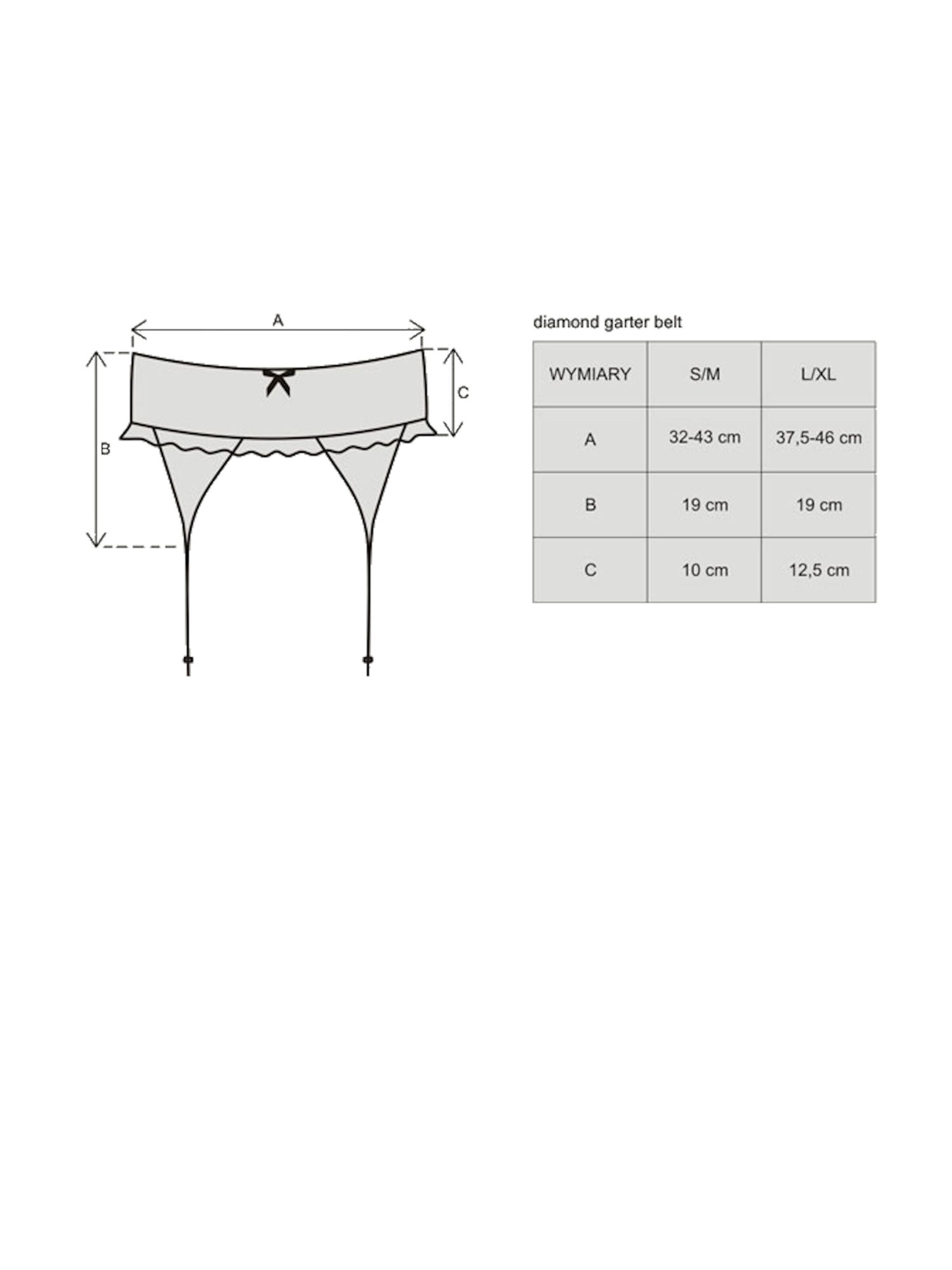 Obsessive Garter Belt 'Strapsgürtel Diamond garter belt' in White