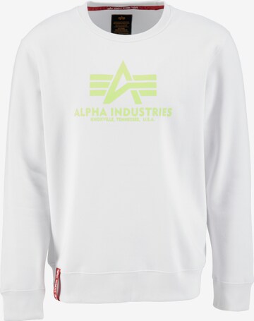 ALPHA INDUSTRIES Sweatshirt in Wit: voorkant