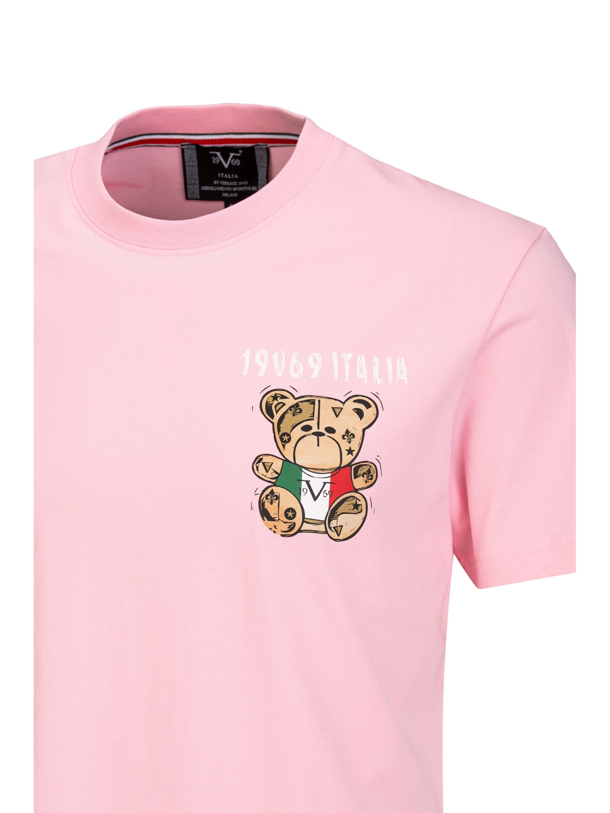 19V69 ITALIA T-Shirt 'RAFAEL ITALIAN TEDDY' in Rot