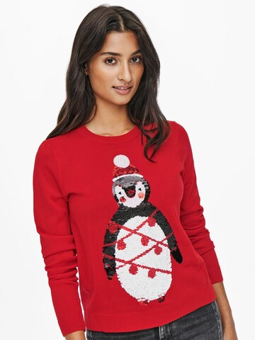 ONLY Sweater 'Xmas' in Red