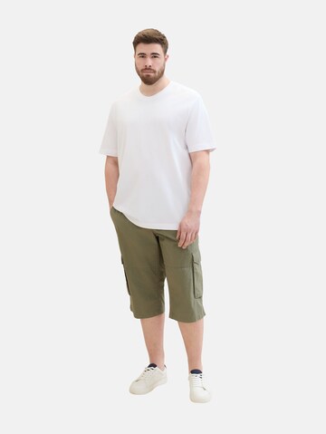 TOM TAILOR Men + - regular Pantalón cargo en verde