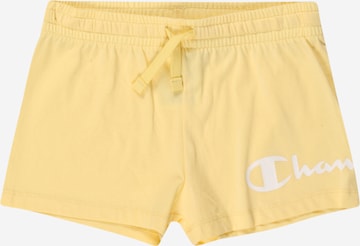 Champion Authentic Athletic Apparel Pants in Yellow: front
