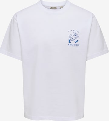 Only & Sons - Camiseta 'ONSFRED' en blanco: frente