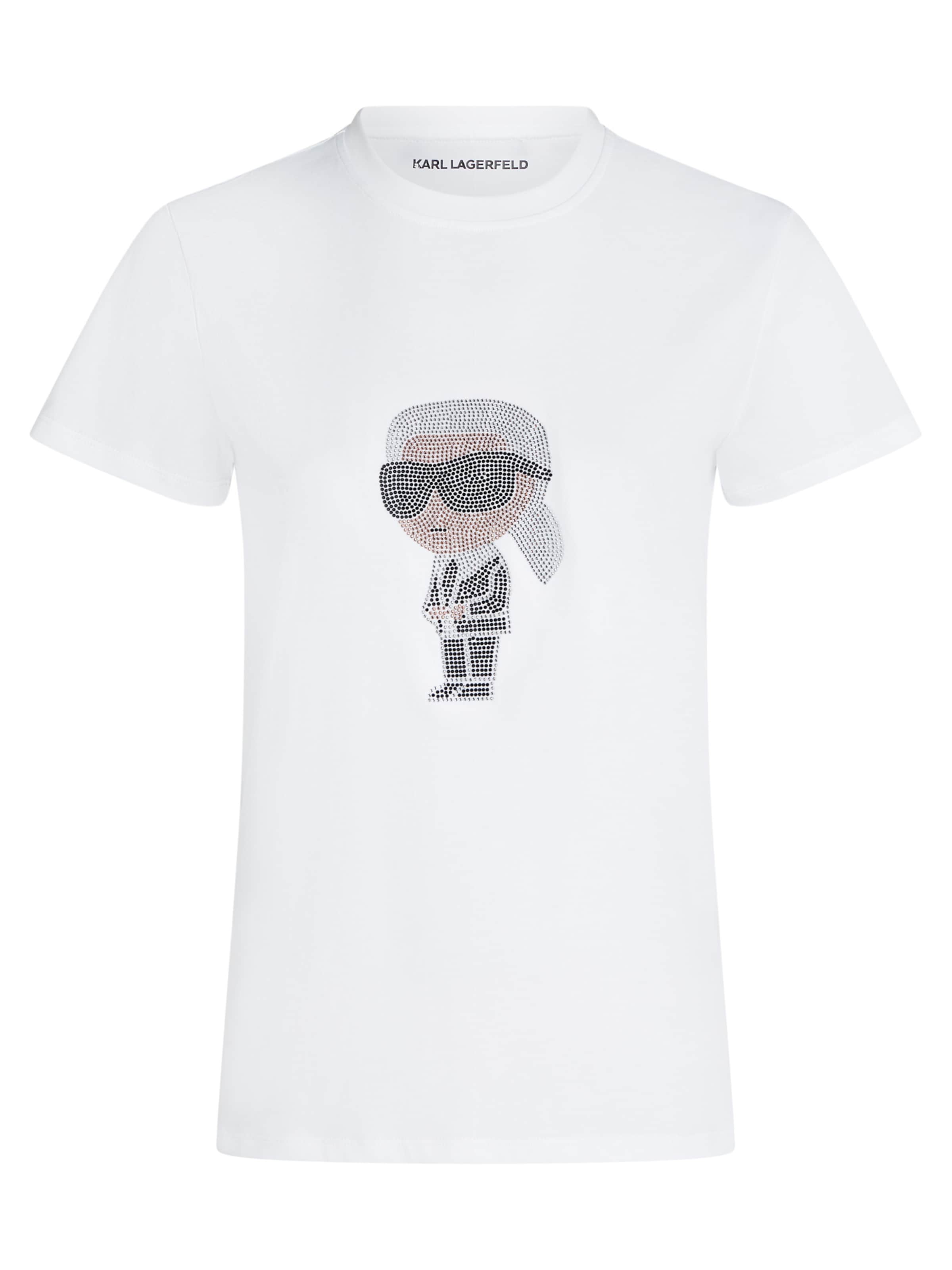 T-shirt 'Ikon' Karl Lagerfeld en blanc : devant