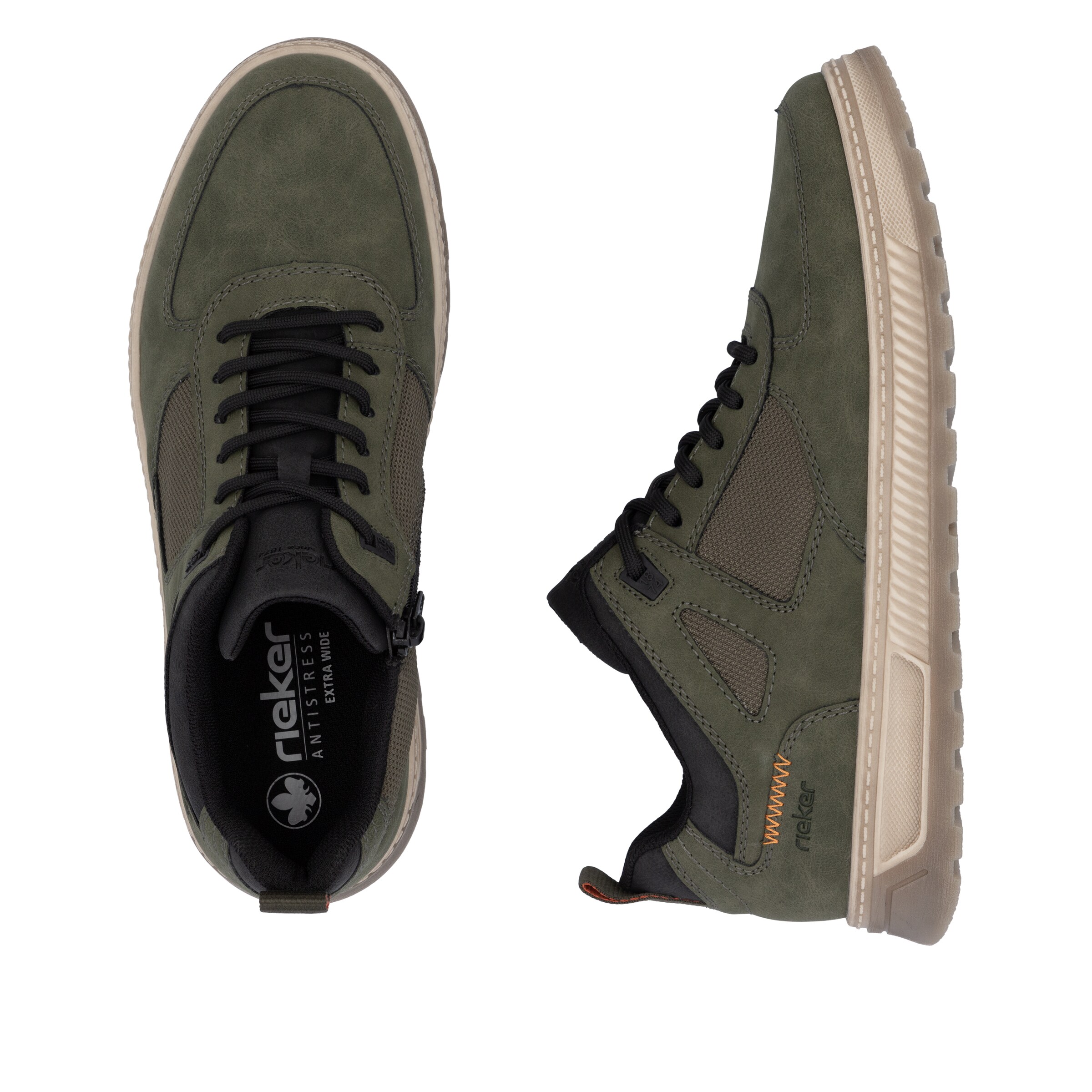 Baskets basses Rieker en vert