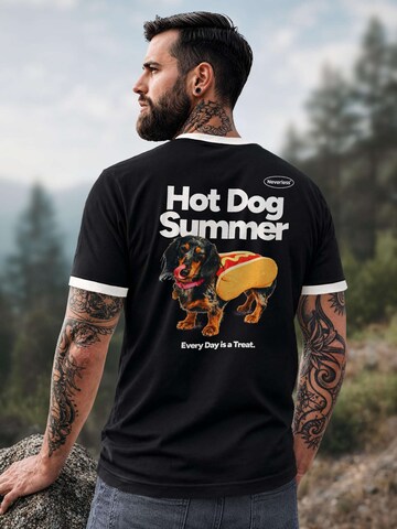 Neverless Shirt 'Hot Dog Summer' in Black