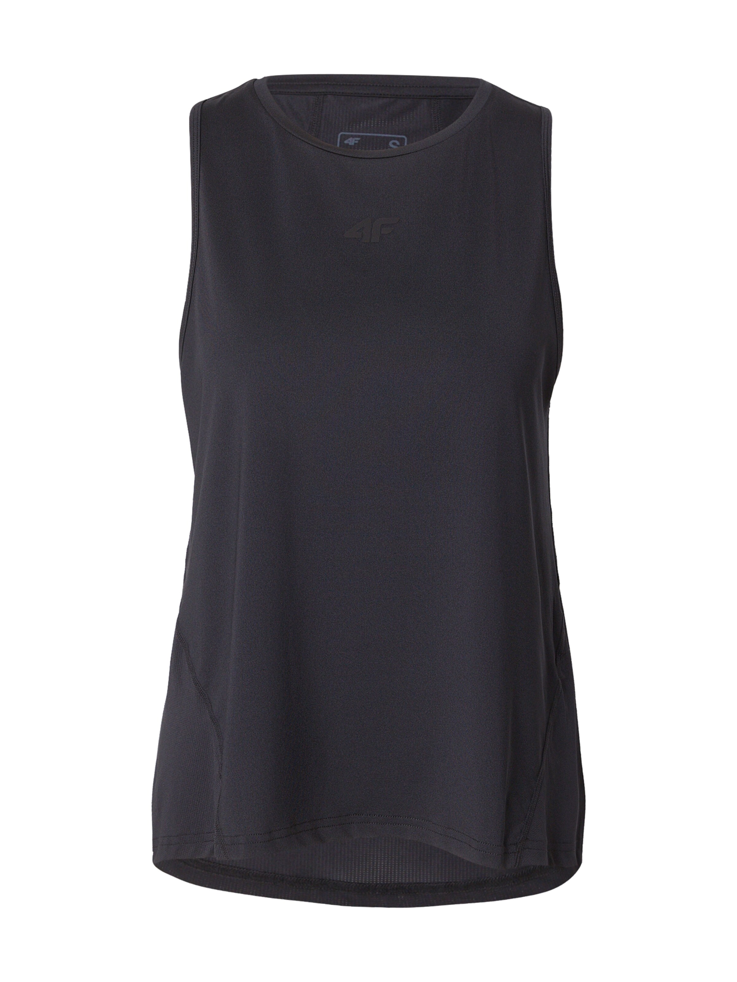 4F Sporttop in Schwarz: Vorderseite