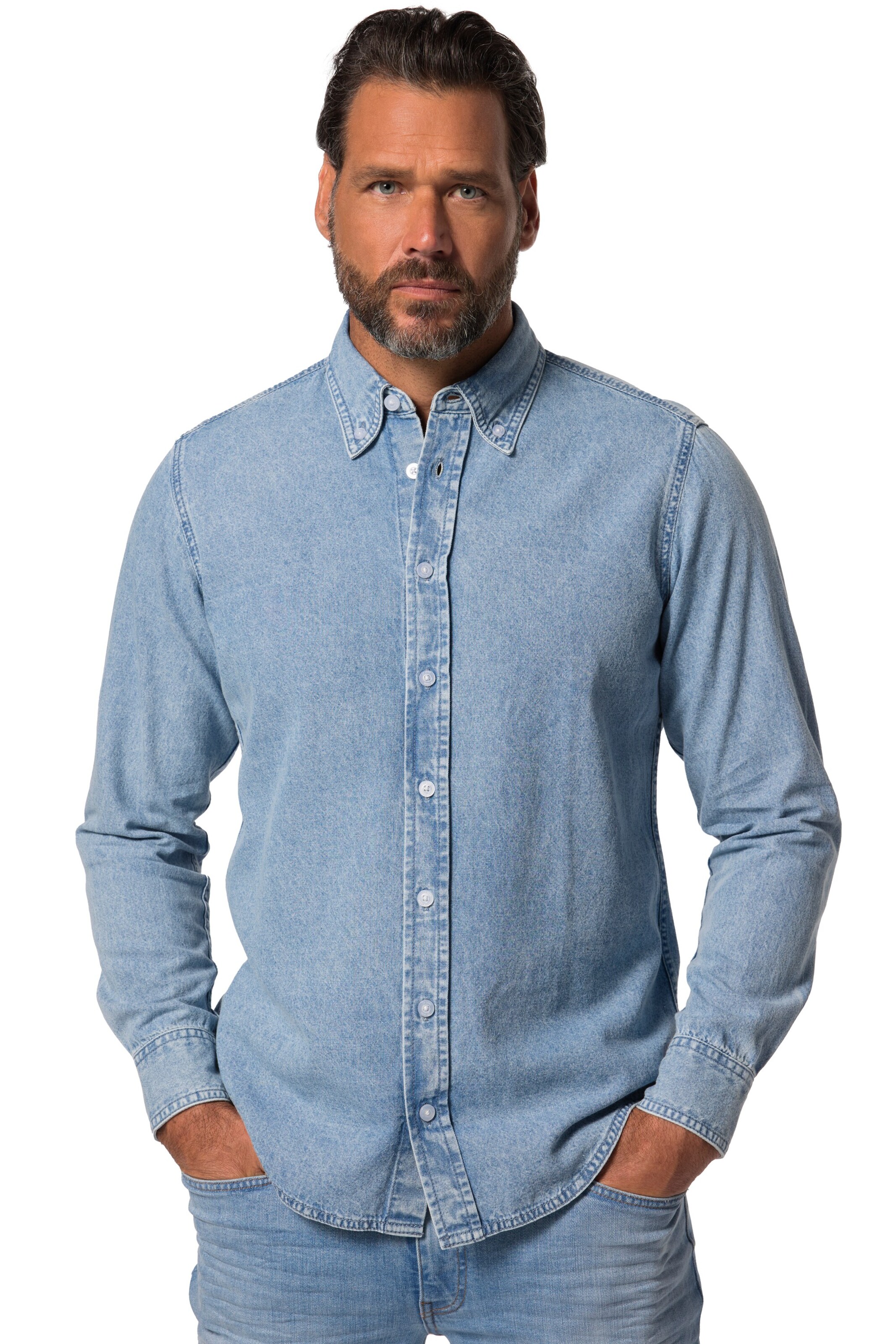 JP1880 Regular fit Button Up Shirt in Blue