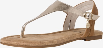 s.Oliver T-bar sandals in Gold: front