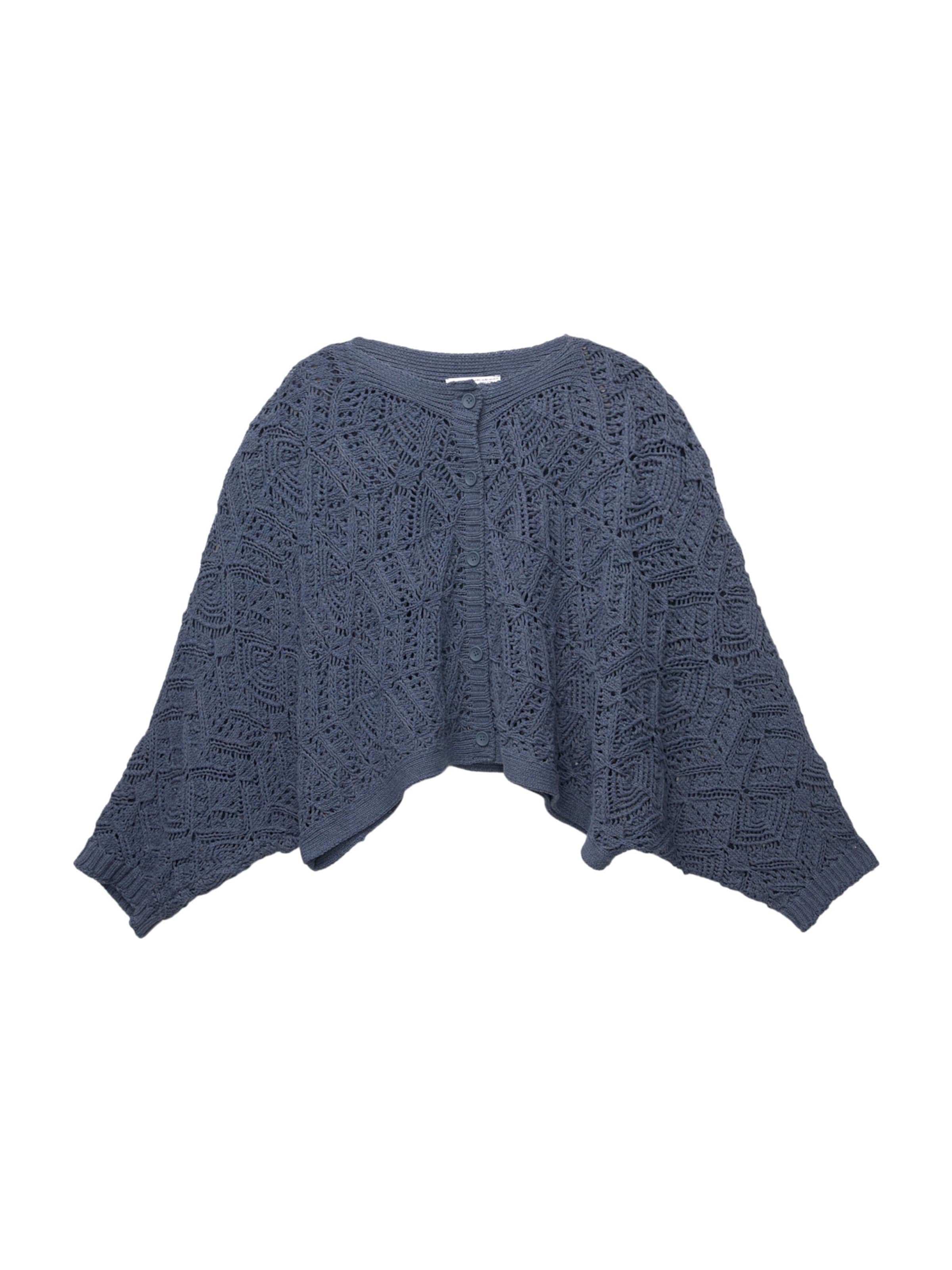 Cardigan oversize Pull&Bear en bleu : devant