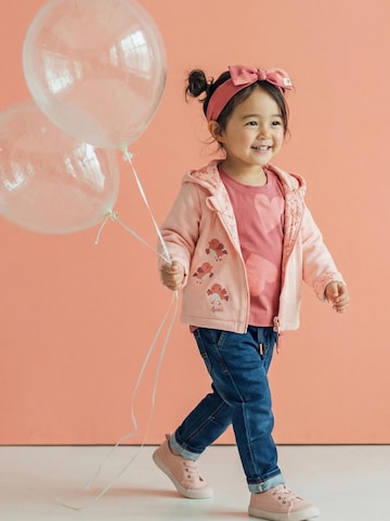 SIGIKID Übergangsjacke 'Wendejacke wattiert Pink Birds' in Pink