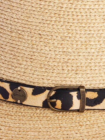 Amichi - Sombrero 'Sombrero para mujer Poise de rafia natural con detalle de piel sintética' en beige