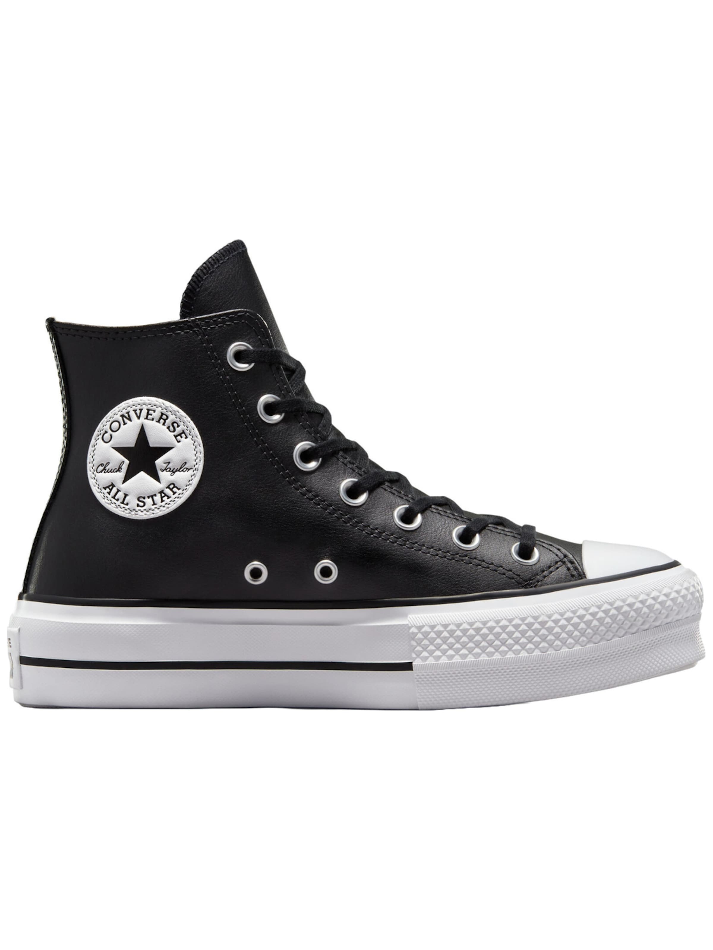 Sneaker alta 'Converse Chuck Taylor All Star Lift Leather High Top' di CONVERSE in nero: frontale