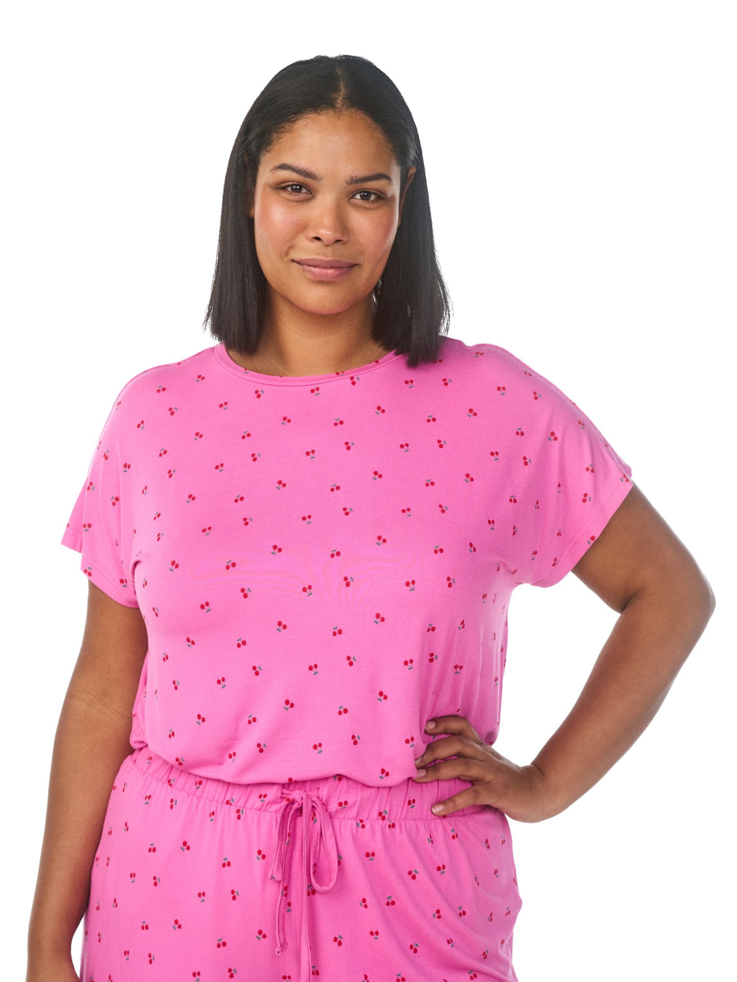 Zizzi Панталон пижама 'Mhali' в розово