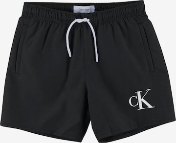 Shorts de bain 'MEDIUM DOUBLE WB' Calvin Klein Kids en noir : devant