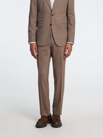 SELECTED HOMME Slim fit Trousers with creases 'SLHNeil' in Green: front