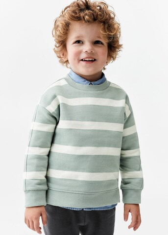 MANGO KIDS Sweatshirt 'Lines' i grön: framsida