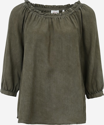 s.Oliver Blouse in Groen: voorkant