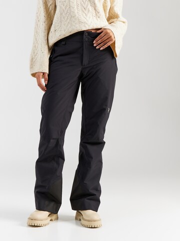 PEAK PERFORMANCE Bootcut Sportbroek 'Insulated' in Zwart: voorkant