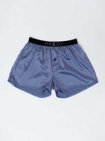 Boxers 'Silk Boxer Shorts' HACOY en bleu : devant