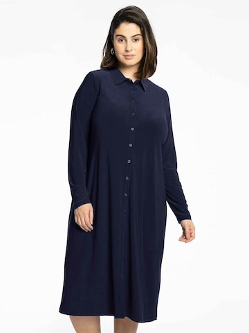 Yoek Shirt Dress 'Dolce' in Blue: front