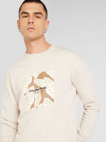JACK & JONES Sweatshirt 'JORSEQUOIA' in Beige