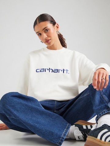 Sweat-shirt Carhartt WIP en blanc : devant