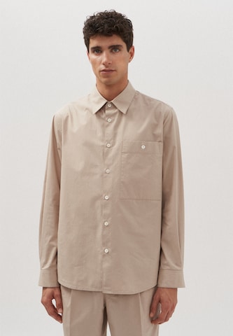 Studio Seidensticker Regular fit Button Up Shirt 'Studio' in Brown: front