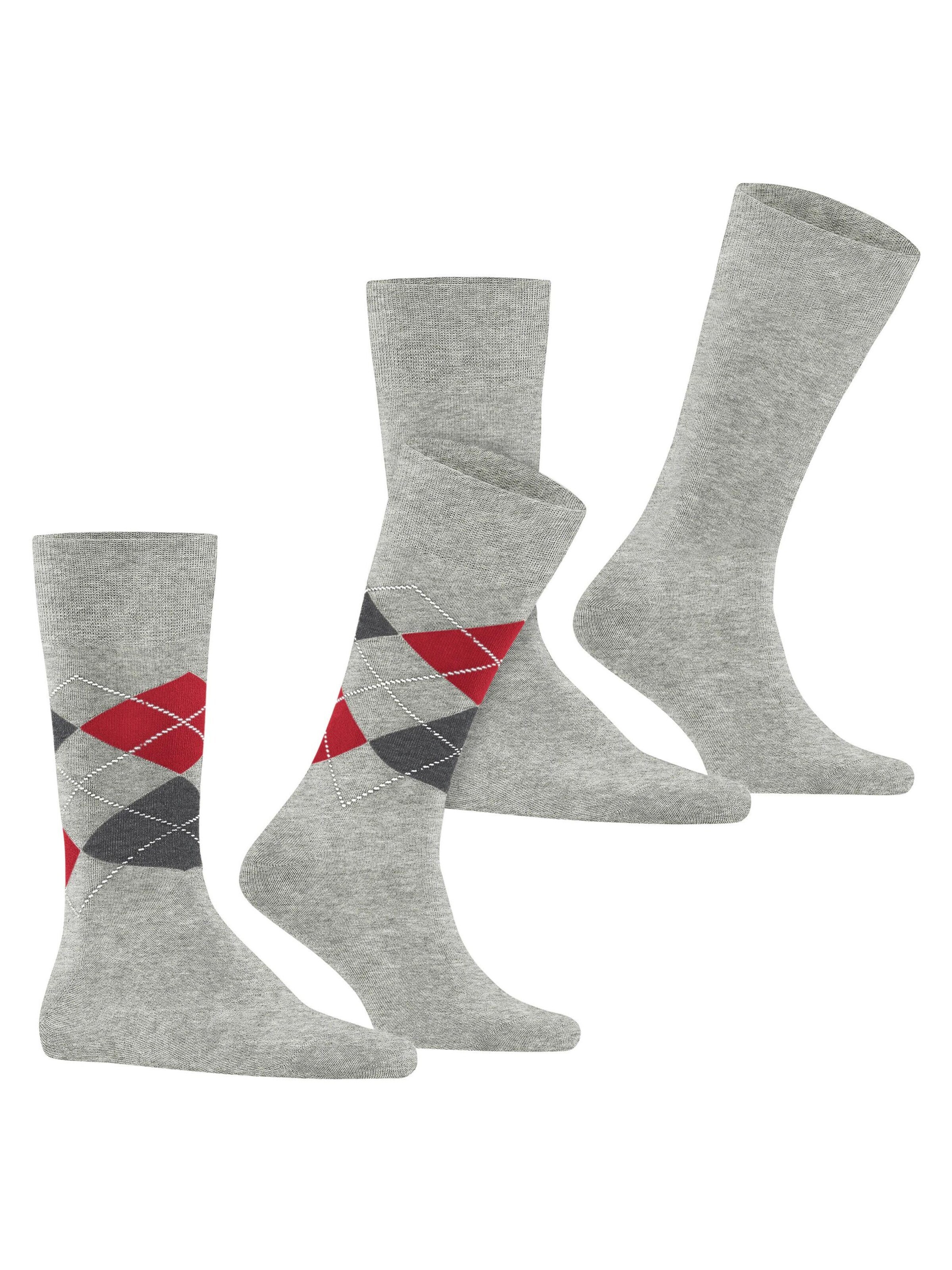 BURLINGTON Socken 'Everyday Argyle Mix 2-Pack'‌ in Grau