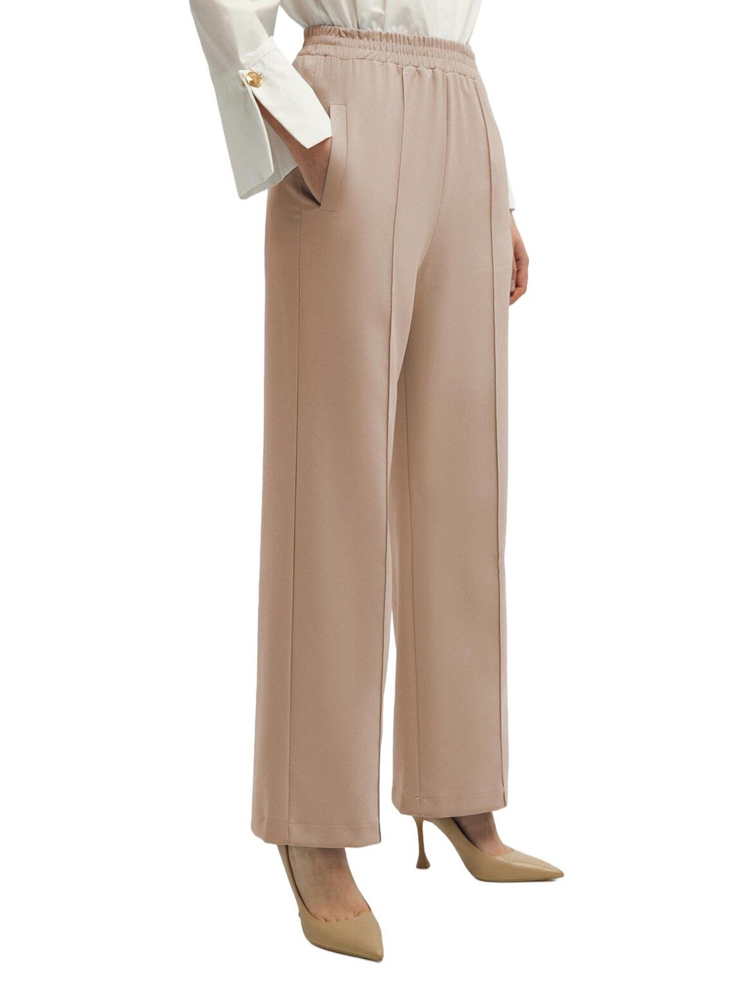 Touche Prive Loose fit Trousers with creases in Beige