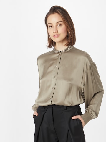 BRAX Blouse 'VIC' in Bruin: voorkant